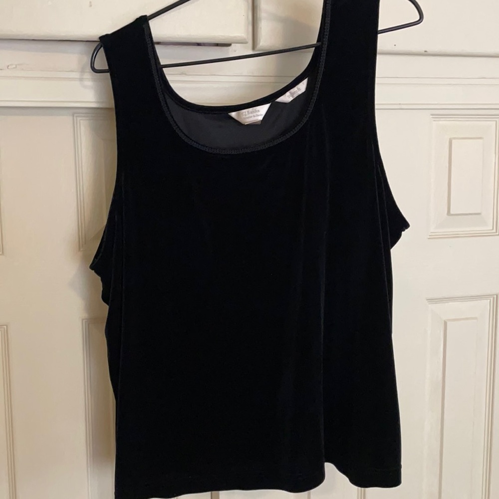 Velvety black tank top - androgynous/genderfuck